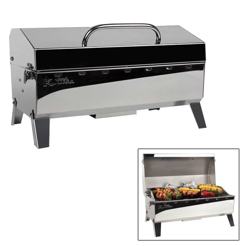 Parrilla de gas Kuuma Stow N' Go 160 con termómetro y encendedor