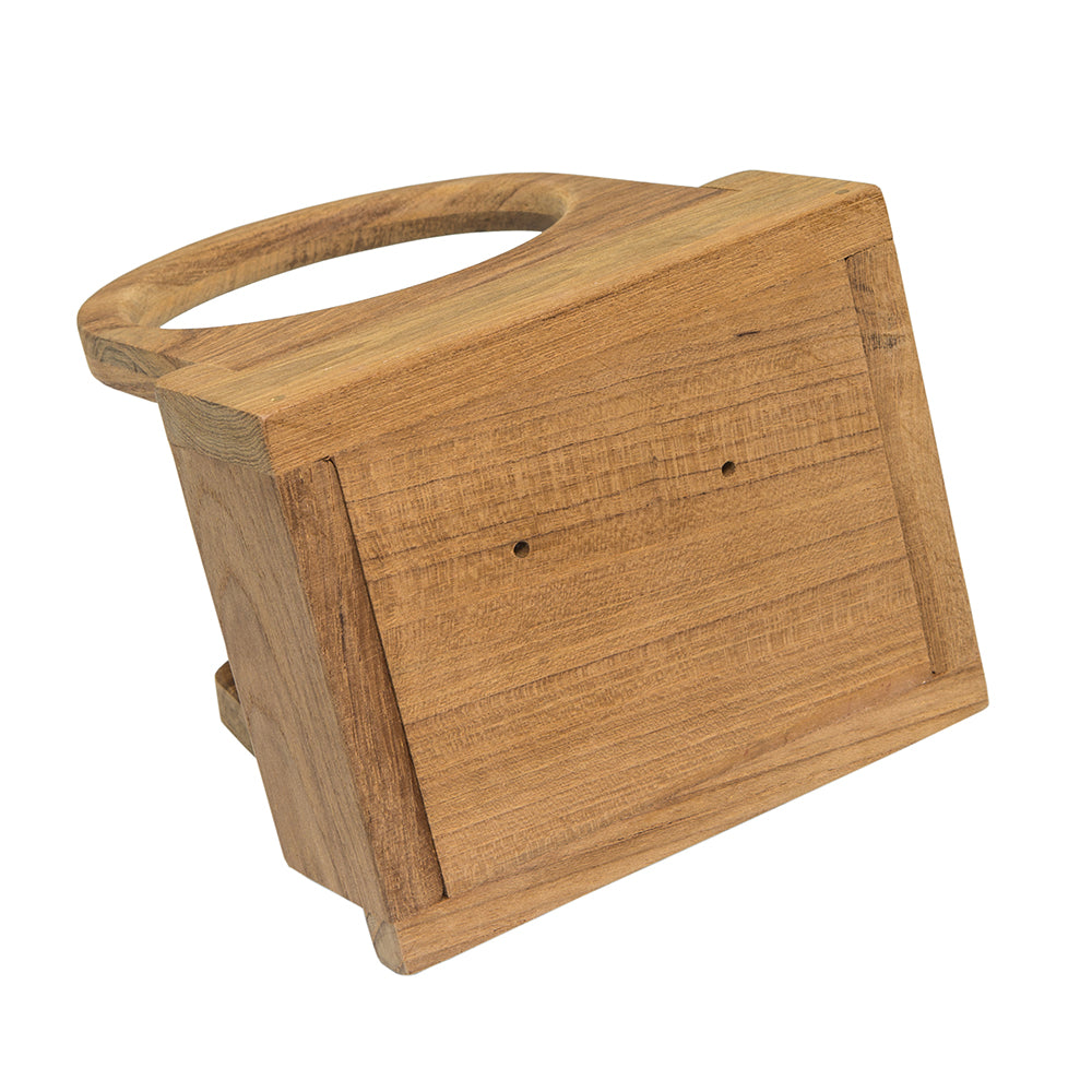 Portavasos plegable y aislado de teca Whitecap