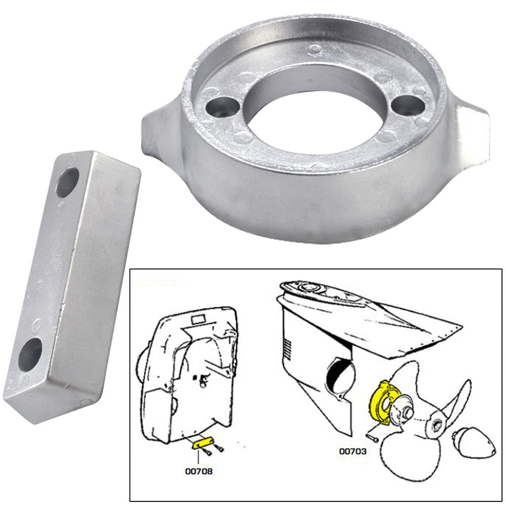 Kit de ánodos Tecnoseal con accesorios - Volvo 290 - Zinc