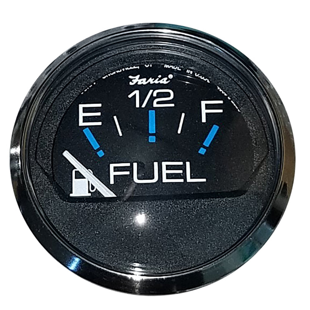 Medidor del nivel de combustible Faria Chesapeake Black de 2" (E-1/2-F)