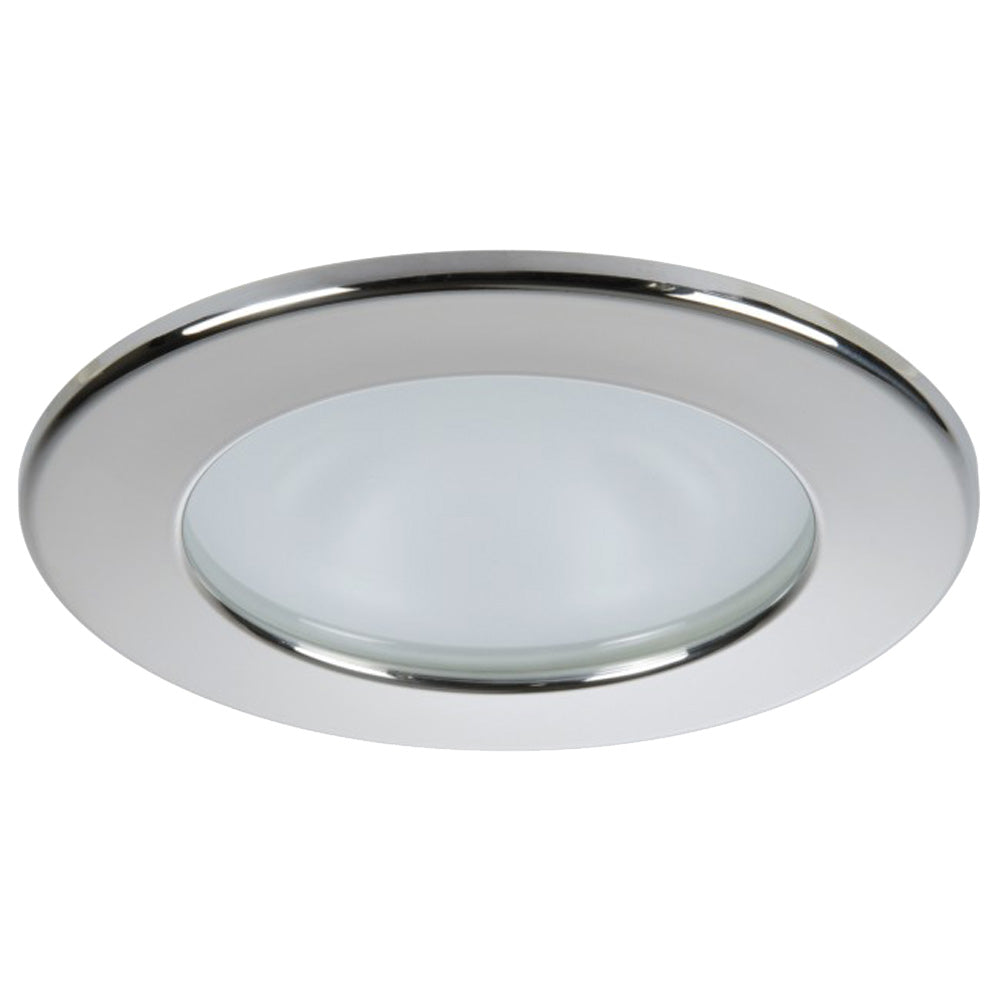 Downlight LED Quick Kai XP - 4W, IP66, montaje con tornillos - Bisel redondo de acero inoxidable, luz diurna redonda