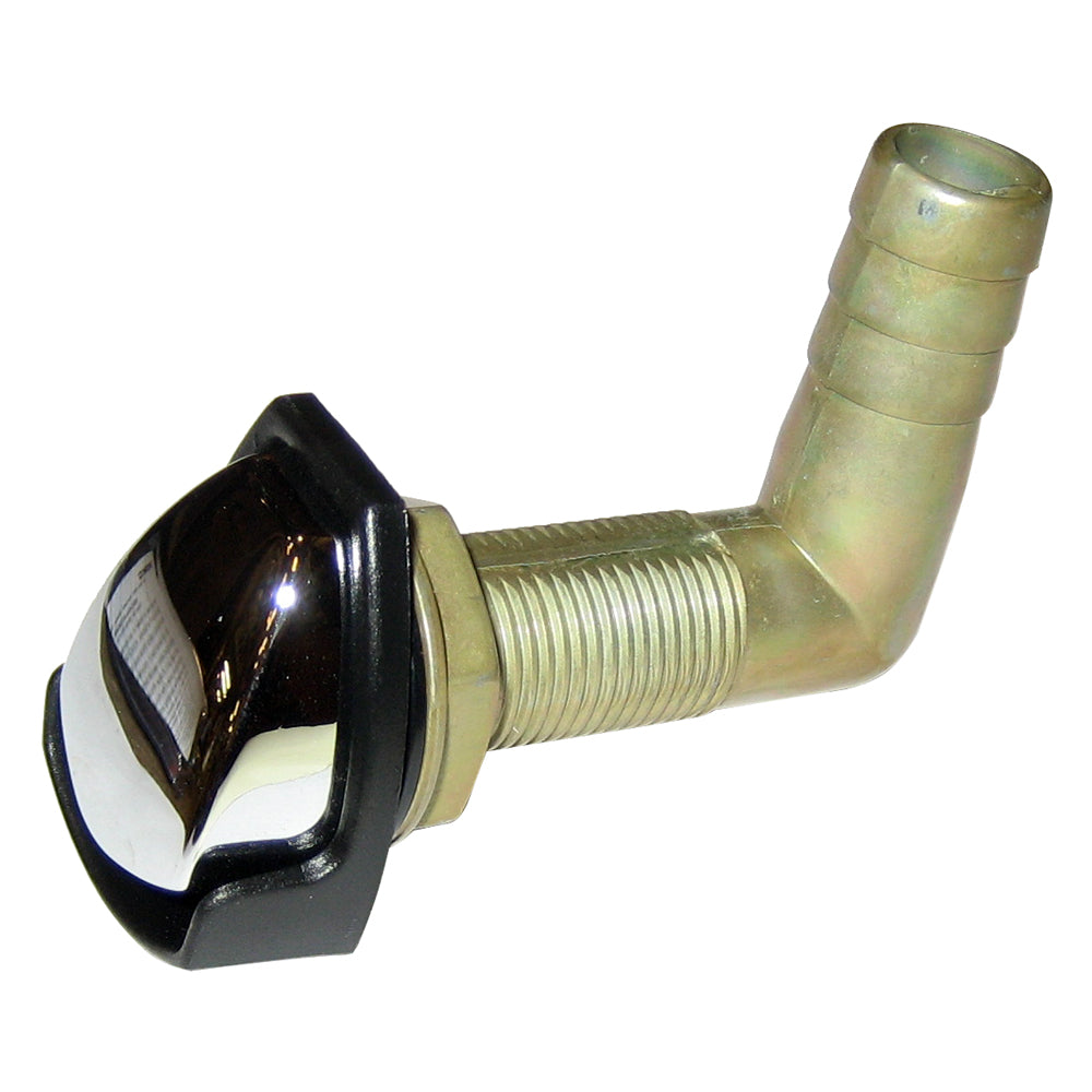 Rejilla de ventilación Perko para depósito de gasolina con codo giratorio - Cromo/Negro