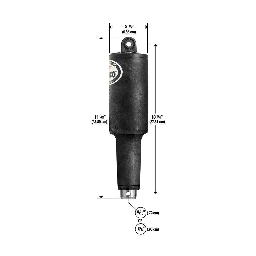 Actuador Lenco 101XD de servicio extremo - 12V - Carrera de 2-1/4" con accesorios