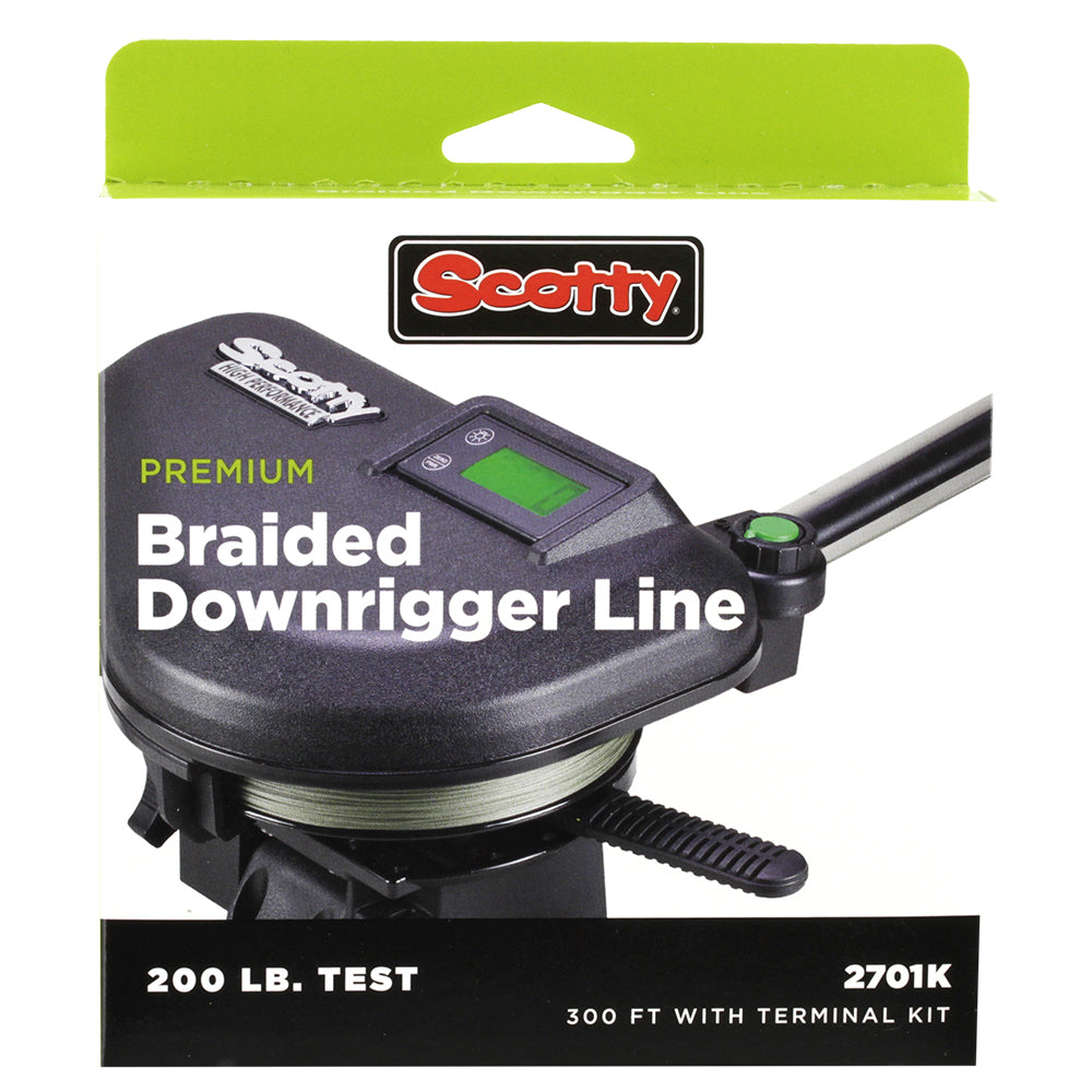Cabo trenzado Scotty Premium Power Braid para profundizador - 300 pies de 200 lb de prueba