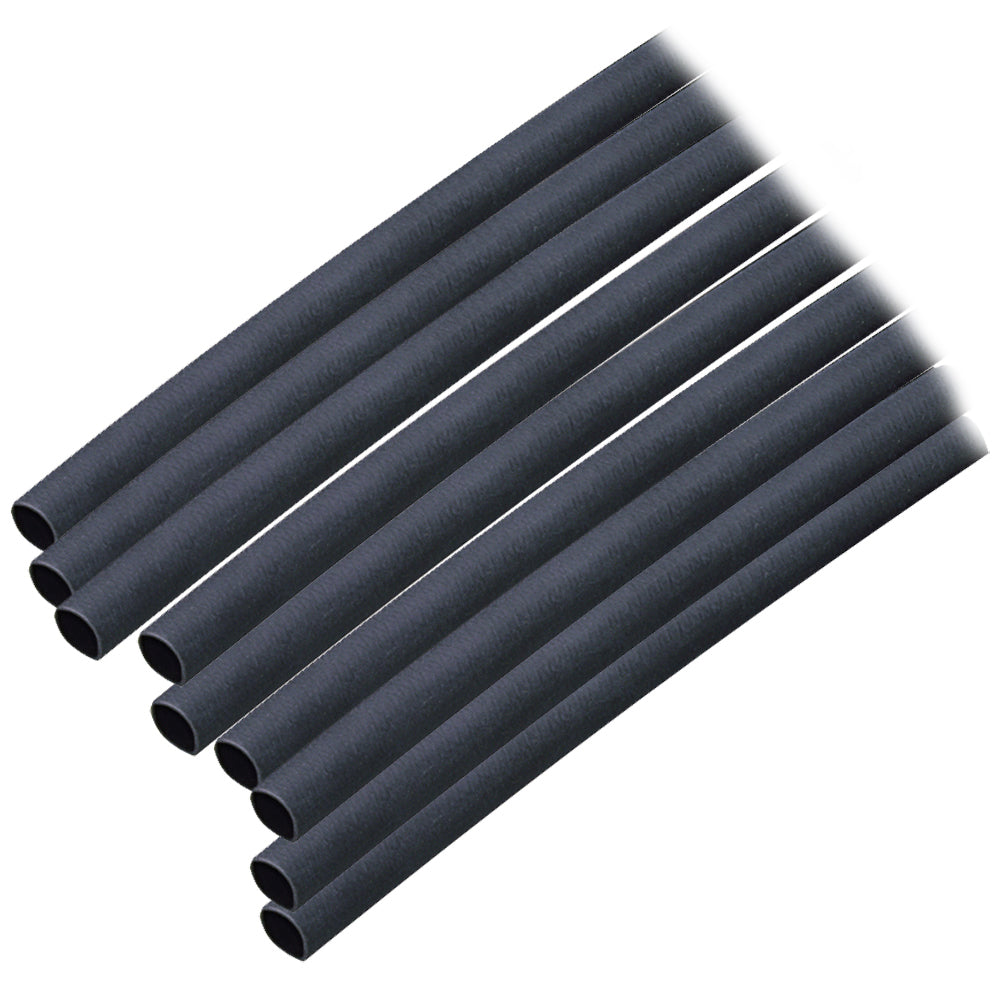 Tubo termocontraíble Ancor con revestimiento adhesivo (ALT) - 3/16" x 6" - Paquete de 10 - Negro