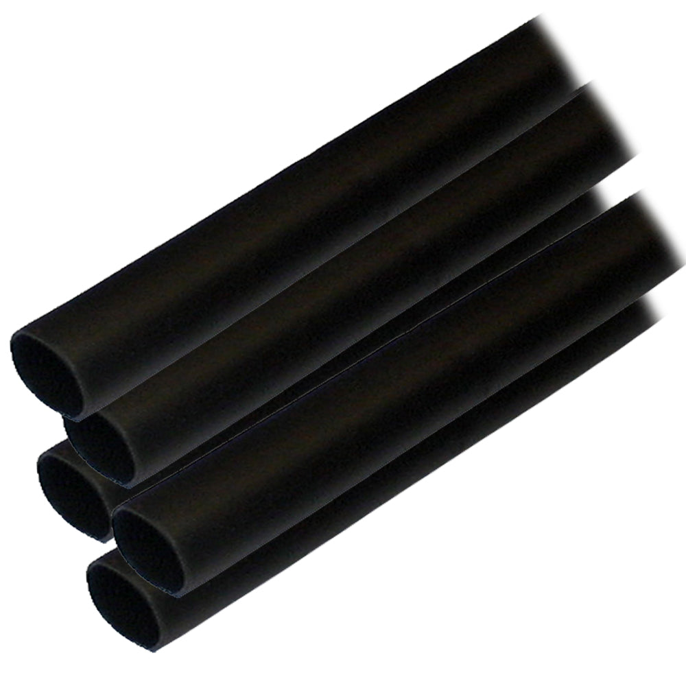 Ancor Tubo Termoencogible con Adhesivo (ALT) - 1/2" x 6" - Paquete de 5 - Negro