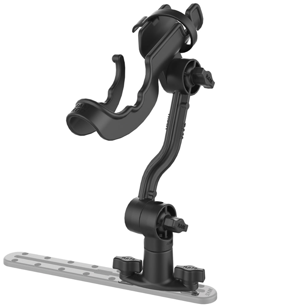 RAM Mount RAM-ROD™ Rod Holder with Spline Post, Extension Arm and Track Base