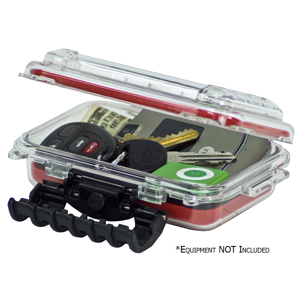 Caja de almacenamiento impermeable de policarbonato Plano - Tamaño 3449 - Rojo/Transparente