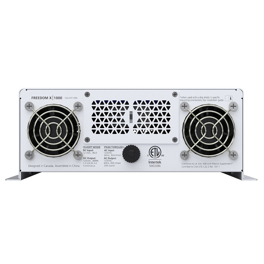Inversor de Corriente Xantrex Freedom X 1000 de Onda Sinusoidal Pura - 12VCC - 120VCA - 1000W