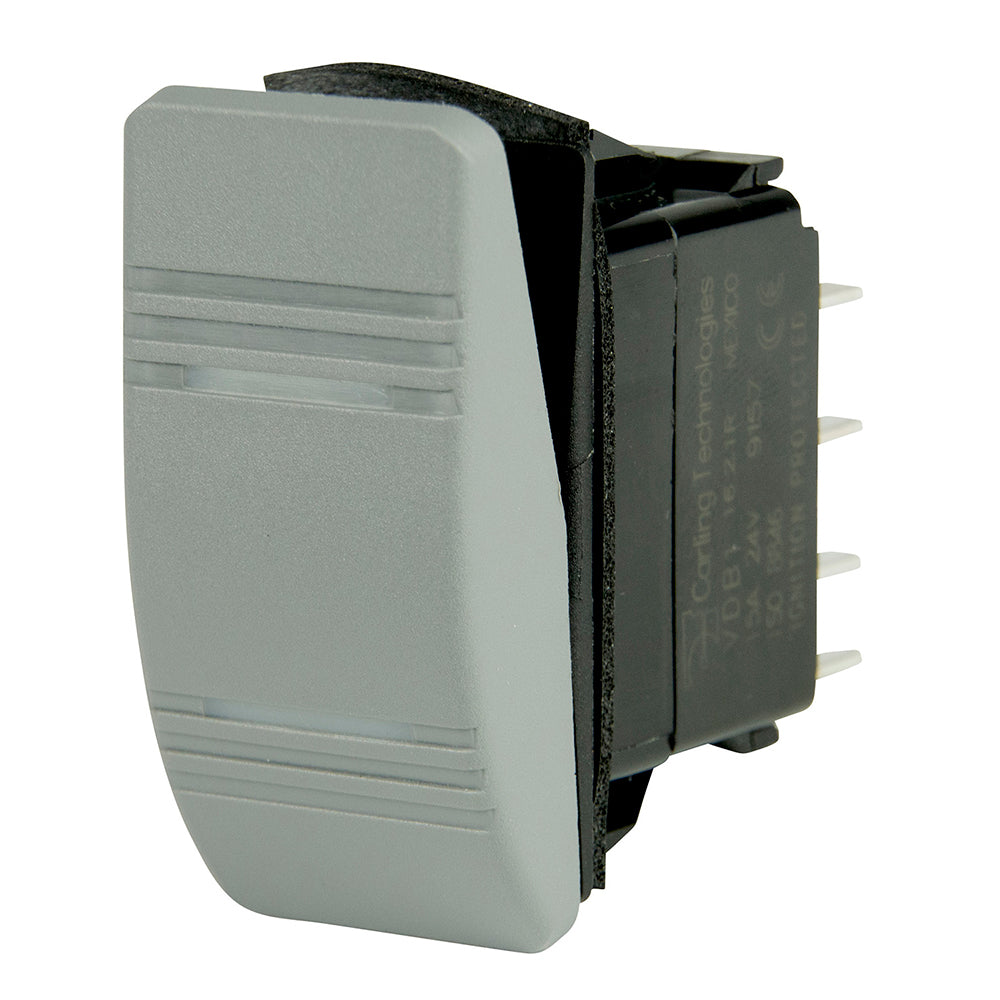 Interruptor DPDT Contura BEP - 2 LED ámbar - Gris - ON/ON