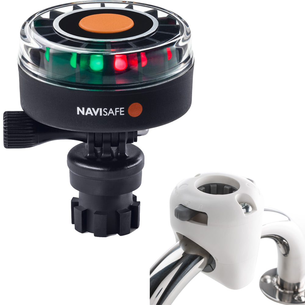 Navisafe Navilight 2NM Tricolor con base Navimount y soporte para riel - Blanco