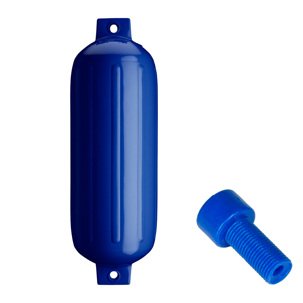 Guardabarros Polyform G-5 de doble ojo 8.8" x 26.8" - Azul cobalto con adaptador