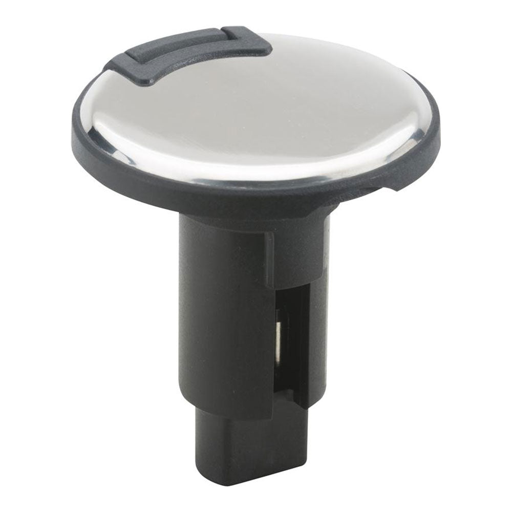 Base enchufable Attwood LightArmor - 2 pines - Acero inoxidable - Redonda