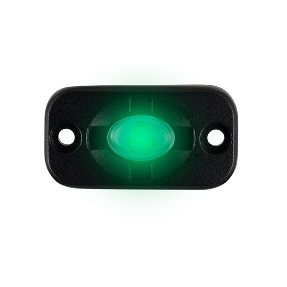 HEISE Unidad de iluminación auxiliar de acento - 1.5" x 3" - Negro/Verde