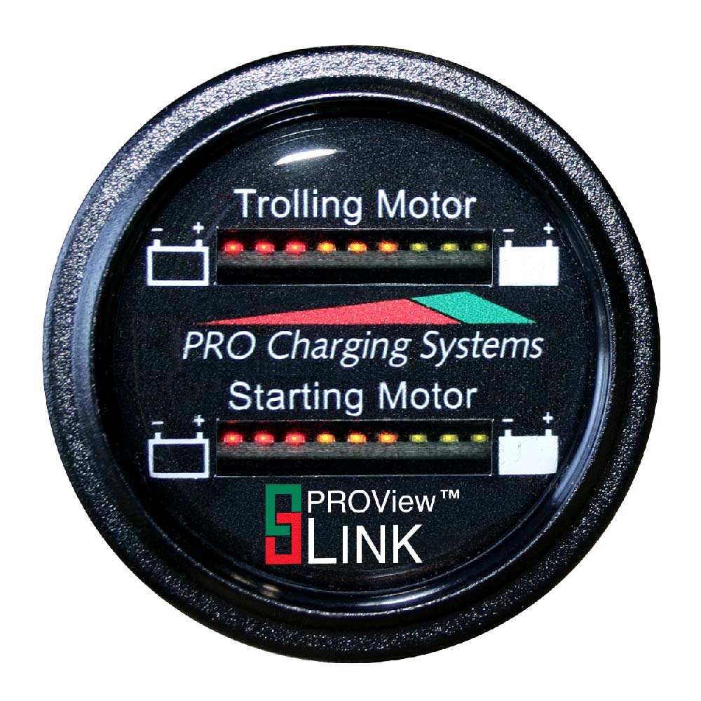 Indicador de carga de batería Dual Pro - Monitor de batería marino de lectura dual - Sistema de 12V/24V - Cable de batería de 15'