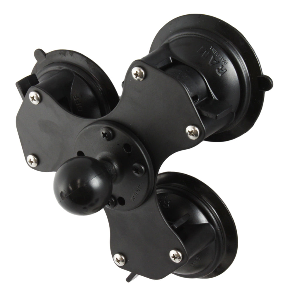 Base de triple ventosa RAM Mount con bola de 1.5"
