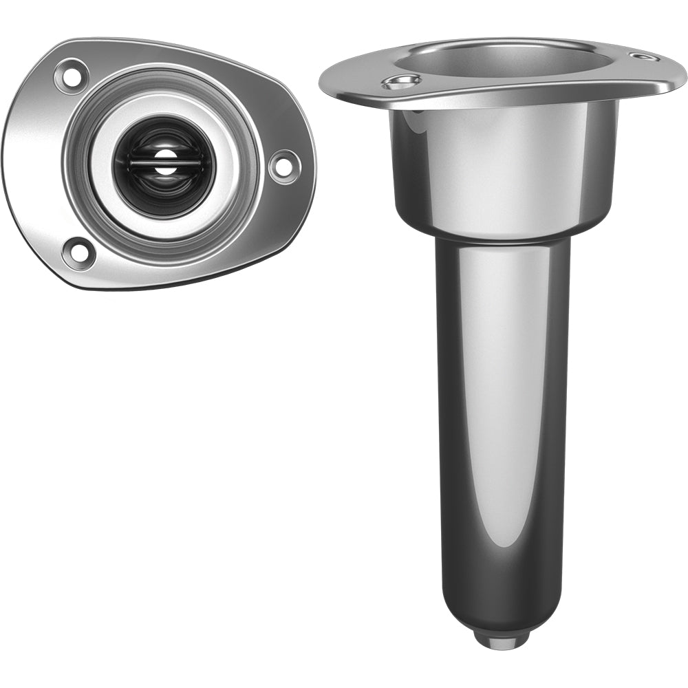 Portacañas y portavasos de acero inoxidable Mate Series, 0° - Drenaje - Tapa ovalada