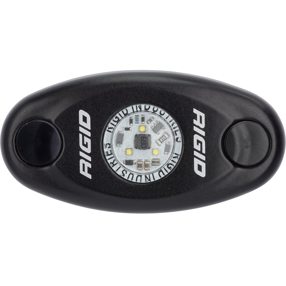 RIGID Industries A-Series Luz LED Negra de Baja Potencia - Sencilla - Ámbar