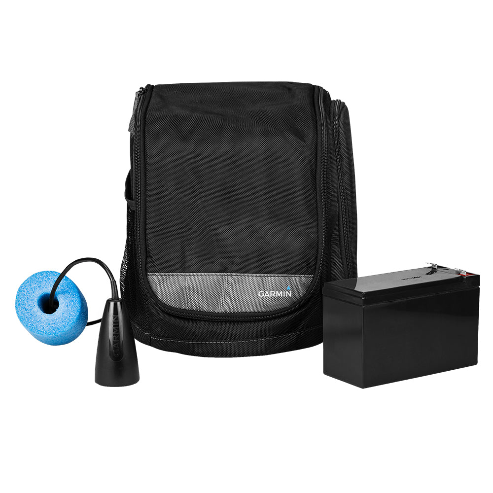 Kit de pesca en hielo portátil pequeño Garmin con transductor GT8HW-IF