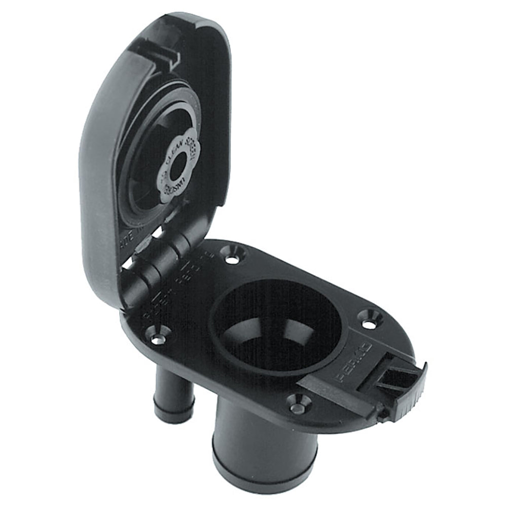 Perko Tapa de llenado/respiradero de tanque de gasolina combinado para manguera de 1-1/2" - Cuello recto