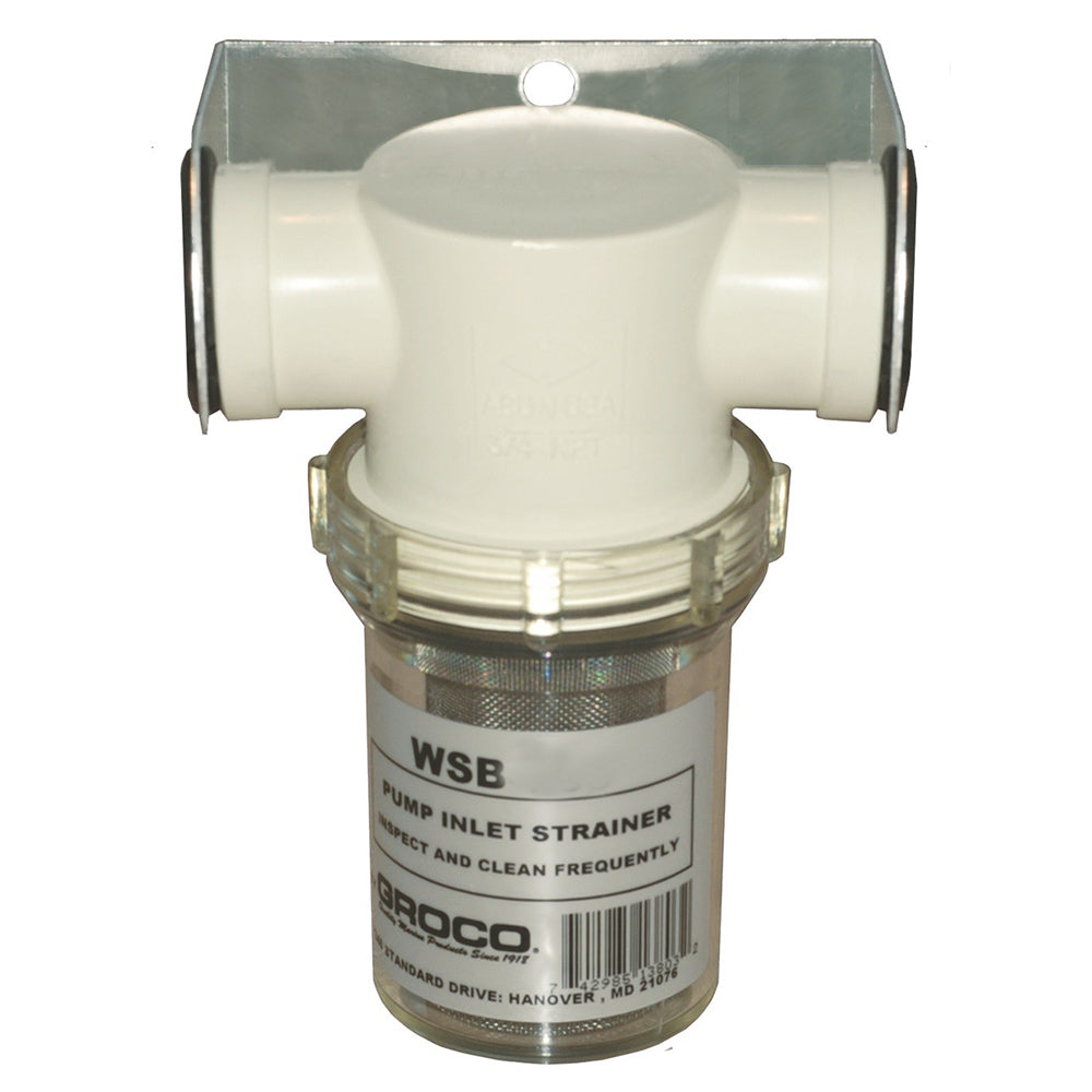 Colador de agua dulce GROCO de 1-1/4" con canasta de acero inoxidable n.º 304