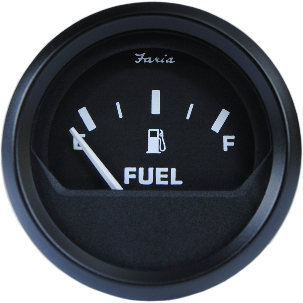 Indicador de nivel de combustible Faria Euro Black de 5 cm - Métrico
