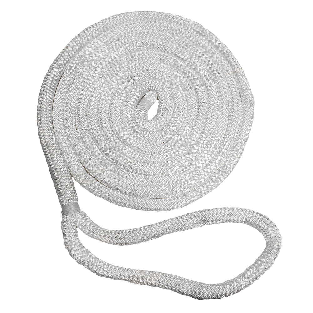 Cabo de amarre de doble trenzado New England Ropes de 3/4" - Blanco - 50'