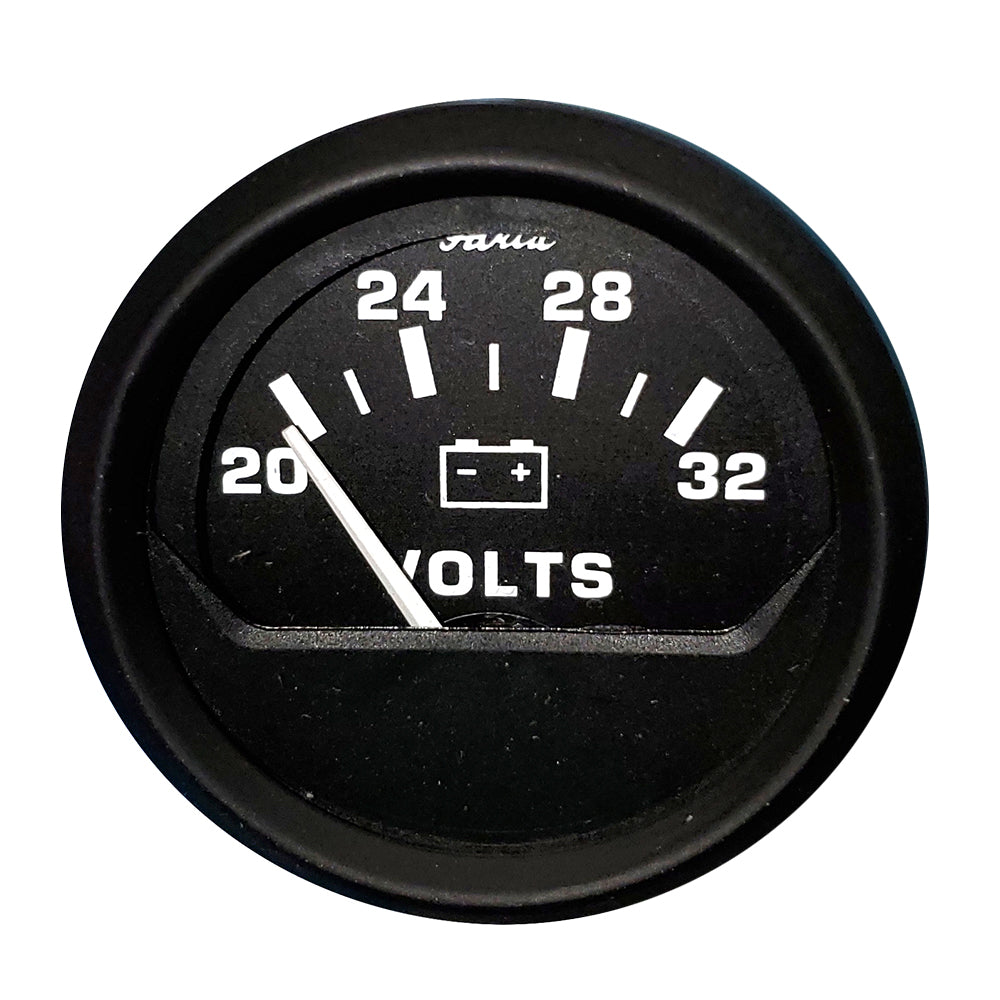 Voltímetro Faria Euro Negro de 2" (20-32 V)