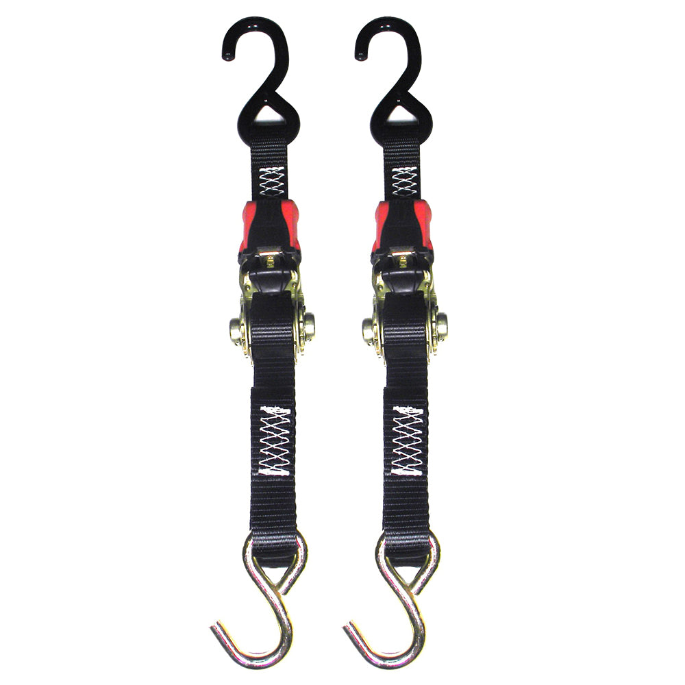 Correas de amarre con trinquete de goma Rod Saver - 1" x 3' - Par