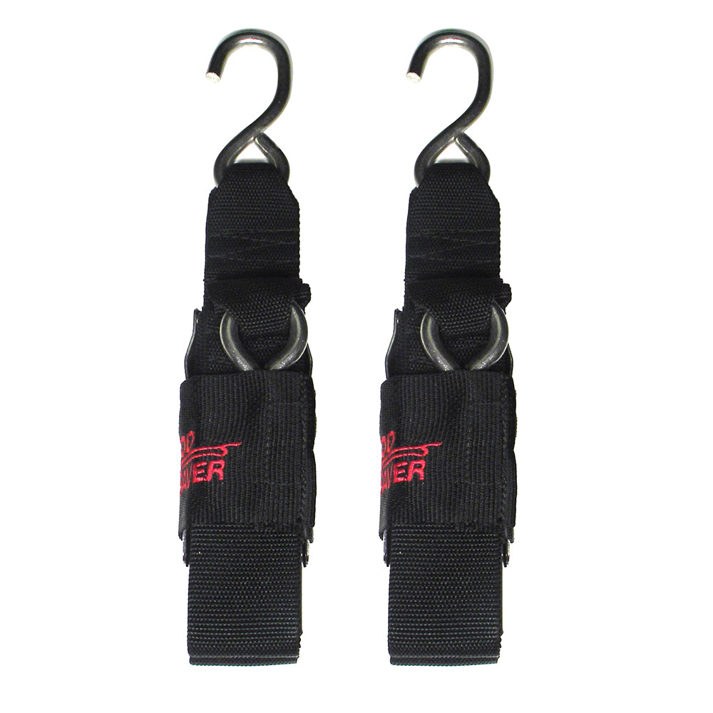 Correas de sujeción para espejo de popa Rod Saver Deluxe de acero inoxidable - 2" x 4' - Par