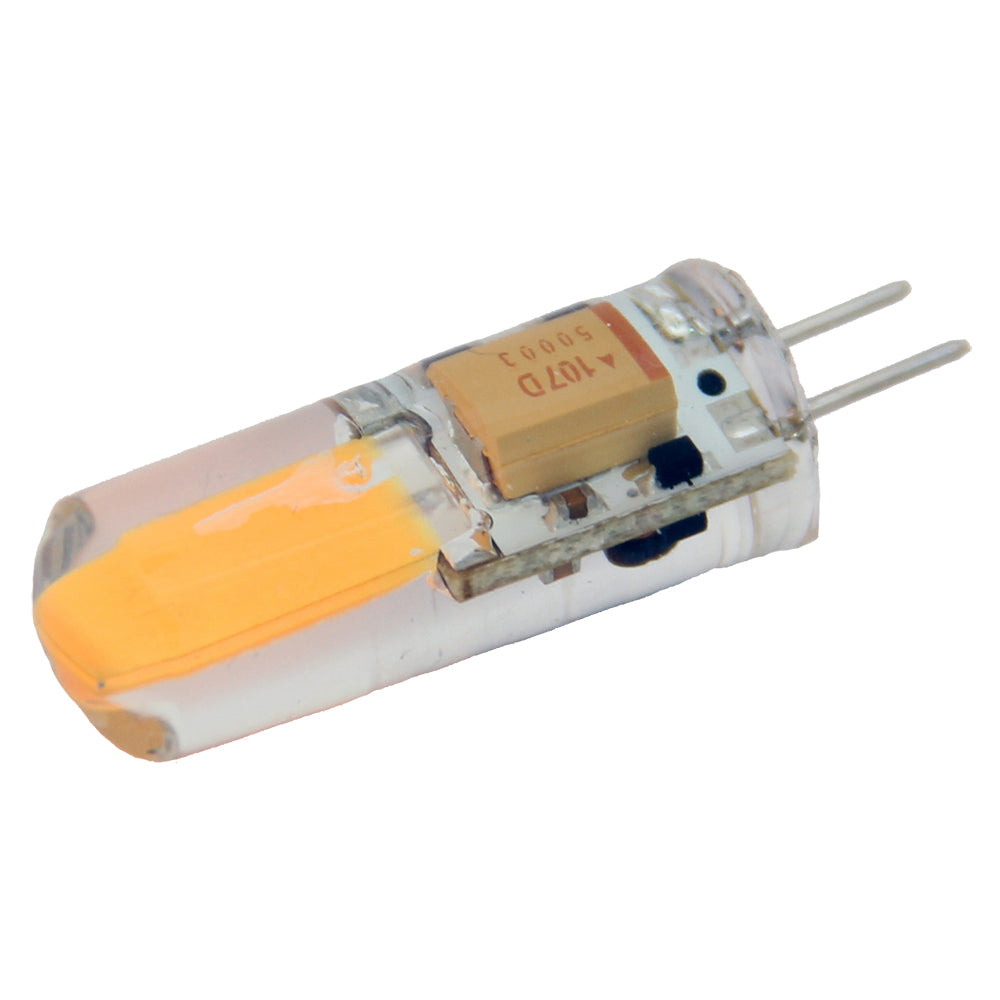 Bombilla G4 de luz blanca natural Lunasea, 2W, 10-30VDC, pines inferiores, encapsulada en silicona