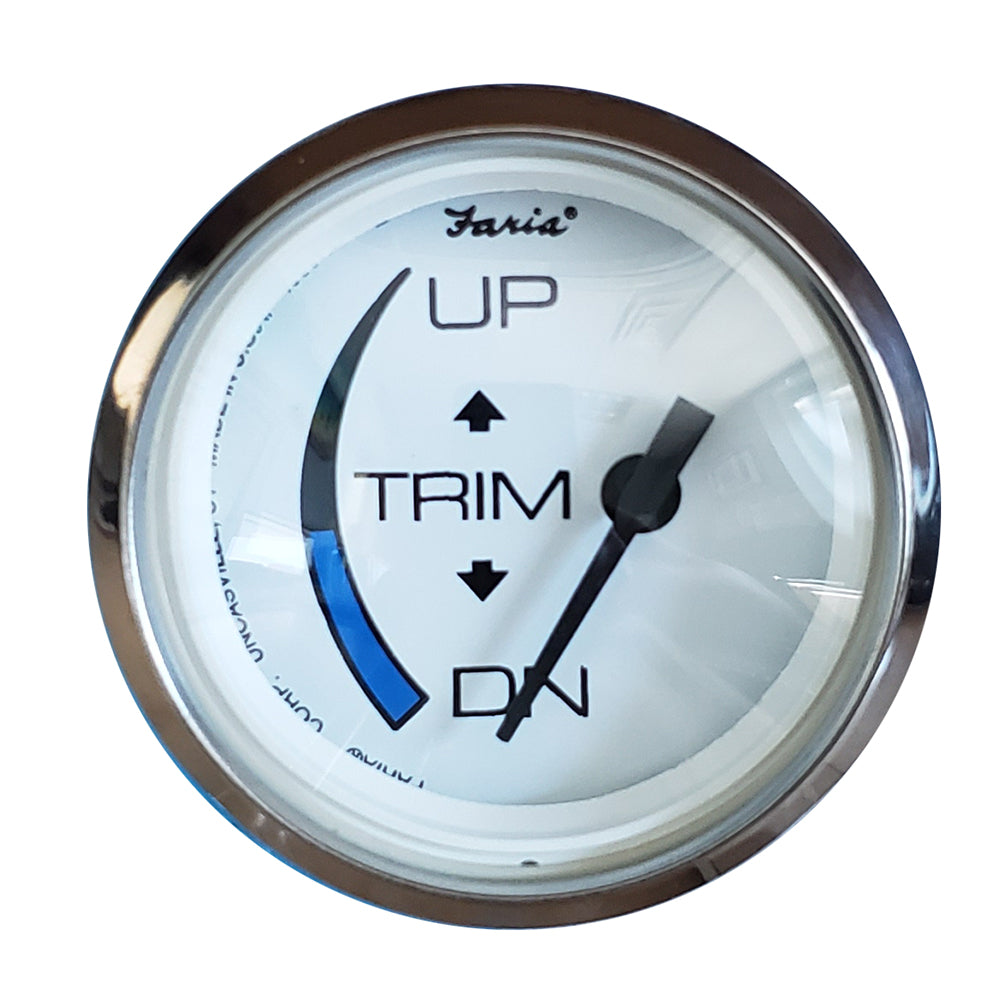 Indicador de compensación (Trim) Faria Chesapeake White SS de 2" para motores Honda
