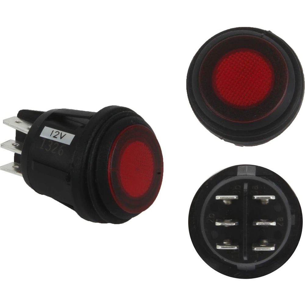Interruptor basculante de 3 posiciones RIGID Industries - Rojo