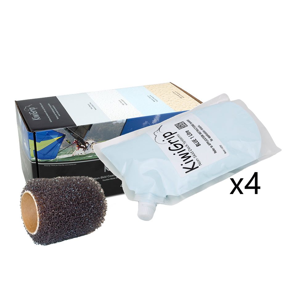 KiwiGrip 4 - Bolsas de 1 litro - Azul con rodillo de 4"