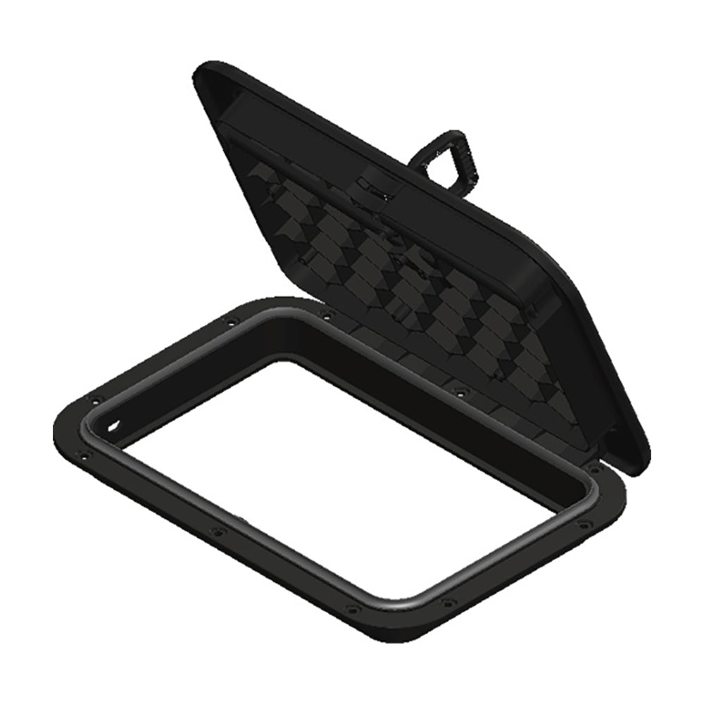 Escotilla marina rectangular de triple cierre Sea-Dog - 10" x 14" - Negro