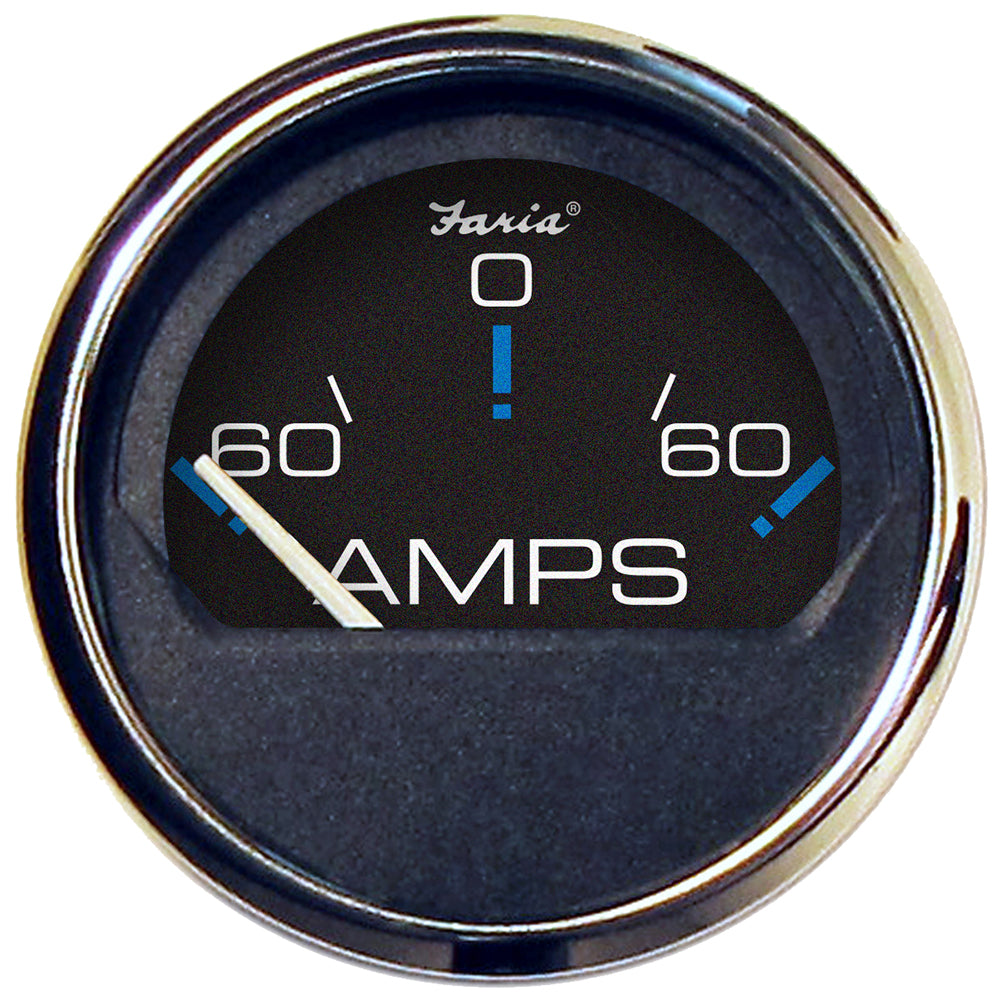 Amperímetro Faria Chesapeake Black de 2" (-60 a +60 AMPS)