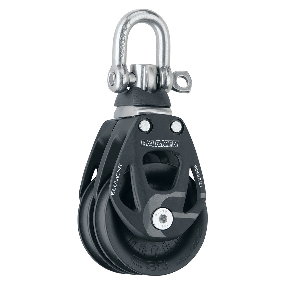 Bloque doble Harken de 60 mm con elemento de aluminio y giratorio