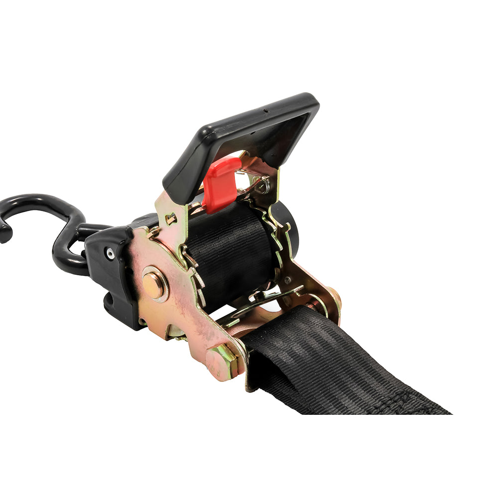 Correas de amarre retráctiles Camco - 2" de ancho, 6' con ganchos dobles
