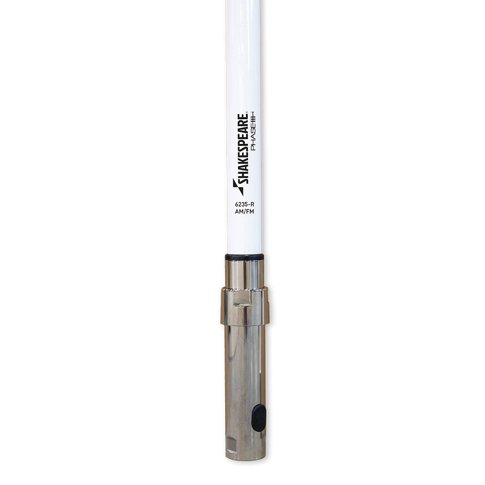 Antena Shakespeare 6235-R Phase III AM/FM de 8 pies con cable de 20 pies