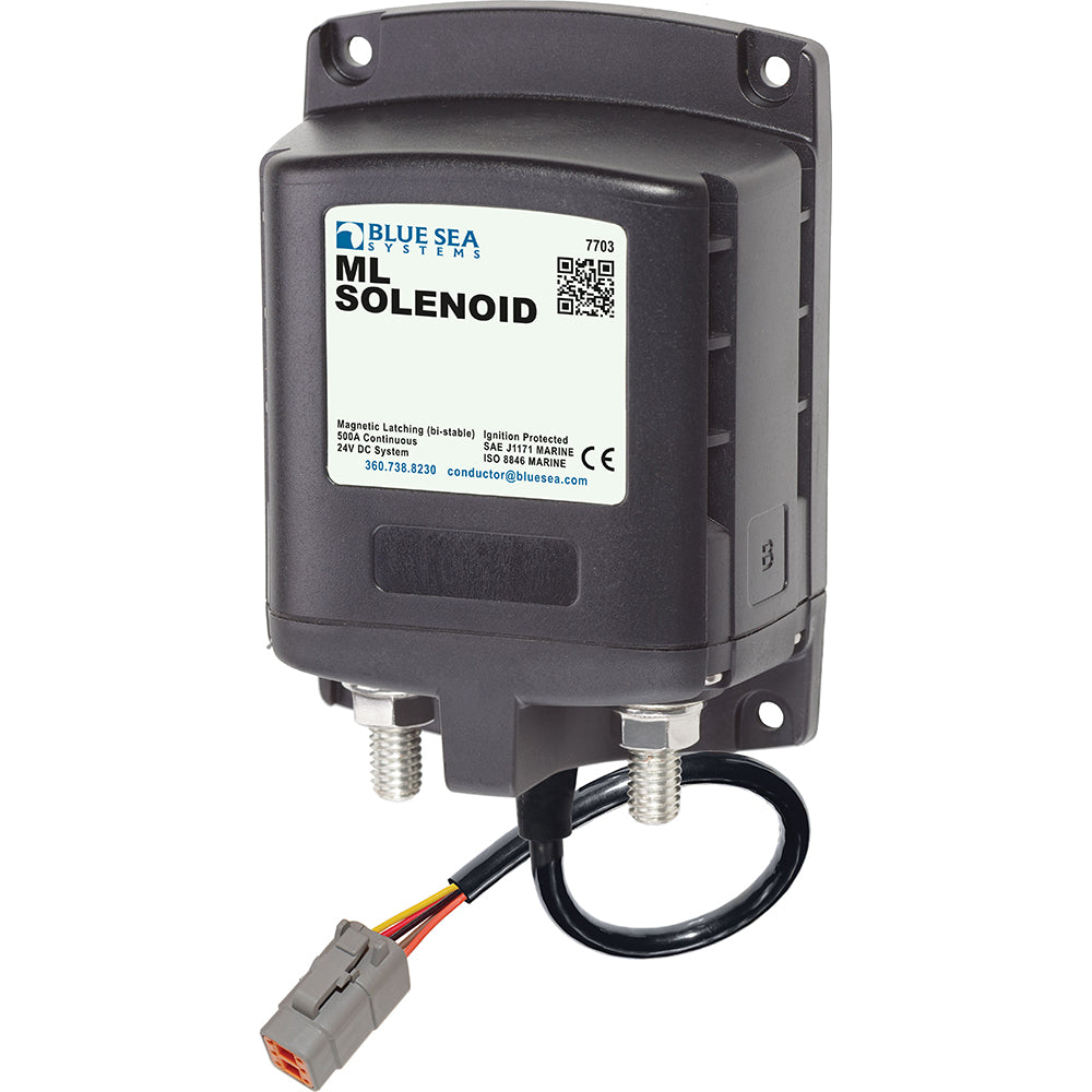 Solenoide ML Blue Sea 7703100 24V 500A con conector Deutsch
