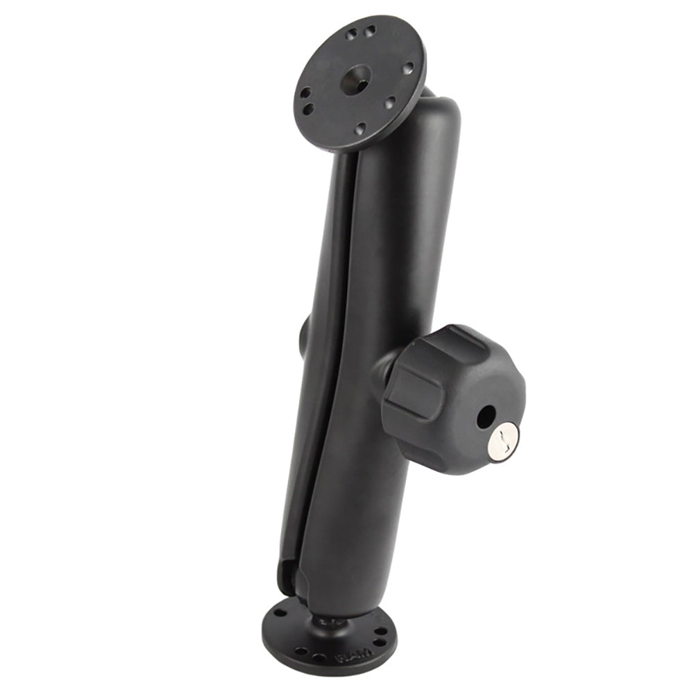 Soporte de doble rótula RAM® con perilla de bloqueo con llave de RAM Mount