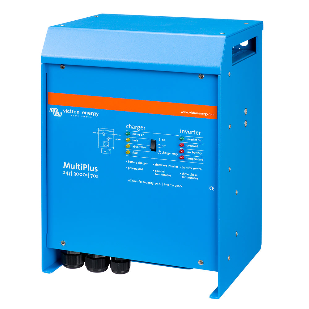 Inversor/Cargador Victron Multiplus 24V CC - 3000W - 120V CA con cargador de batería de 70A - Interruptor de transferencia de 50A (Certificación UL)