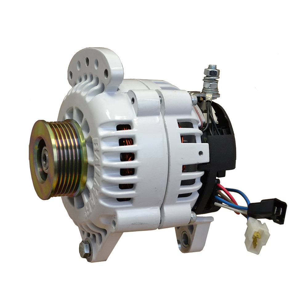 Alternador Balmar 120 A 12 V 3.15" con base doble, polea única K6 y toma de tierra aislada