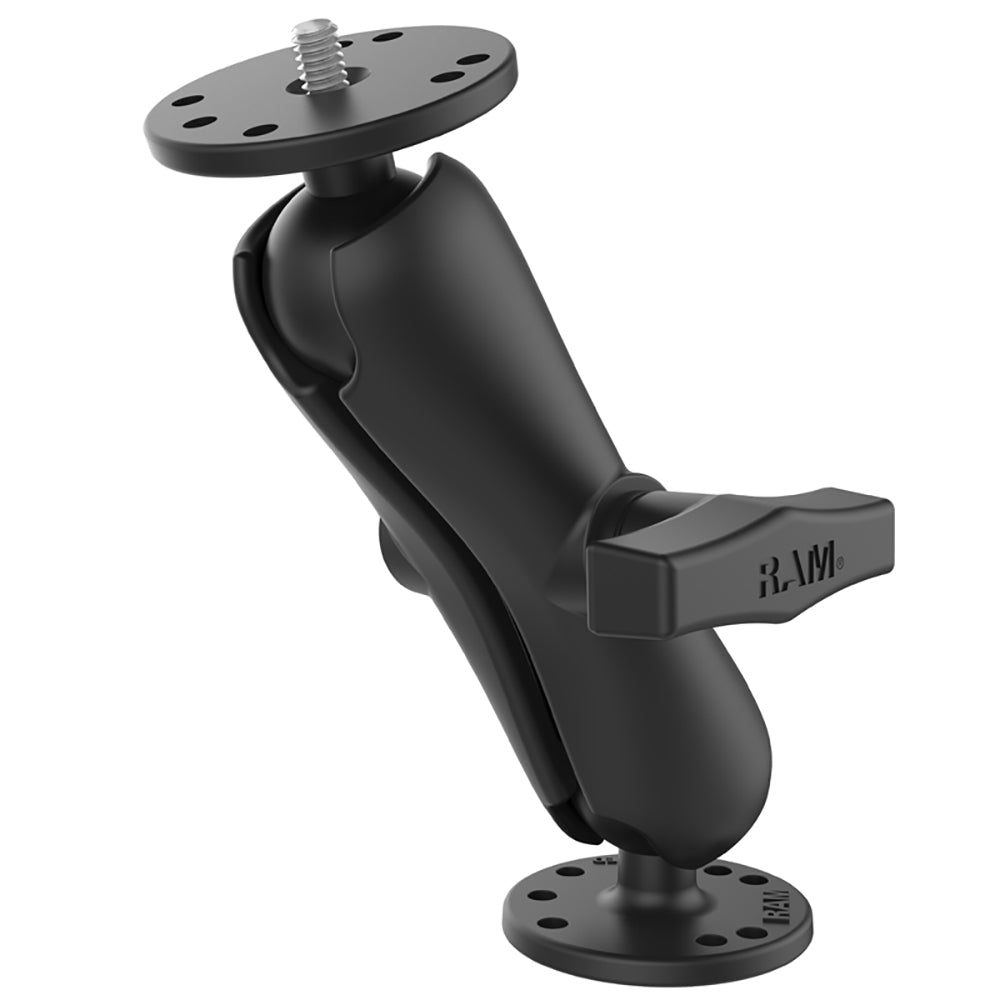 RAM Mount RAM® Double Ball Mount w/1/4"-20 Male Thread - Medium Arm