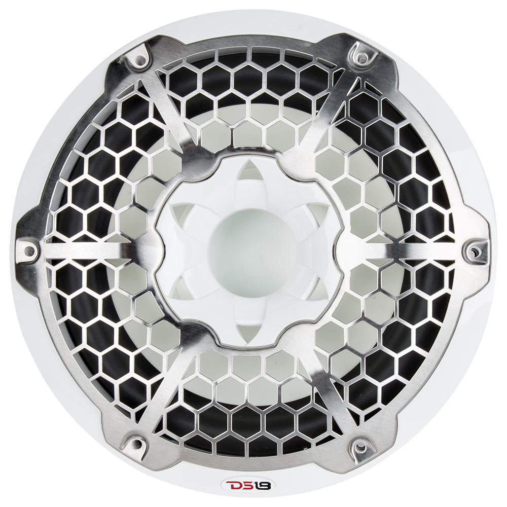 Subwoofer DS18 HYDRO de 10" con luces RGB - 600W - Blanco
