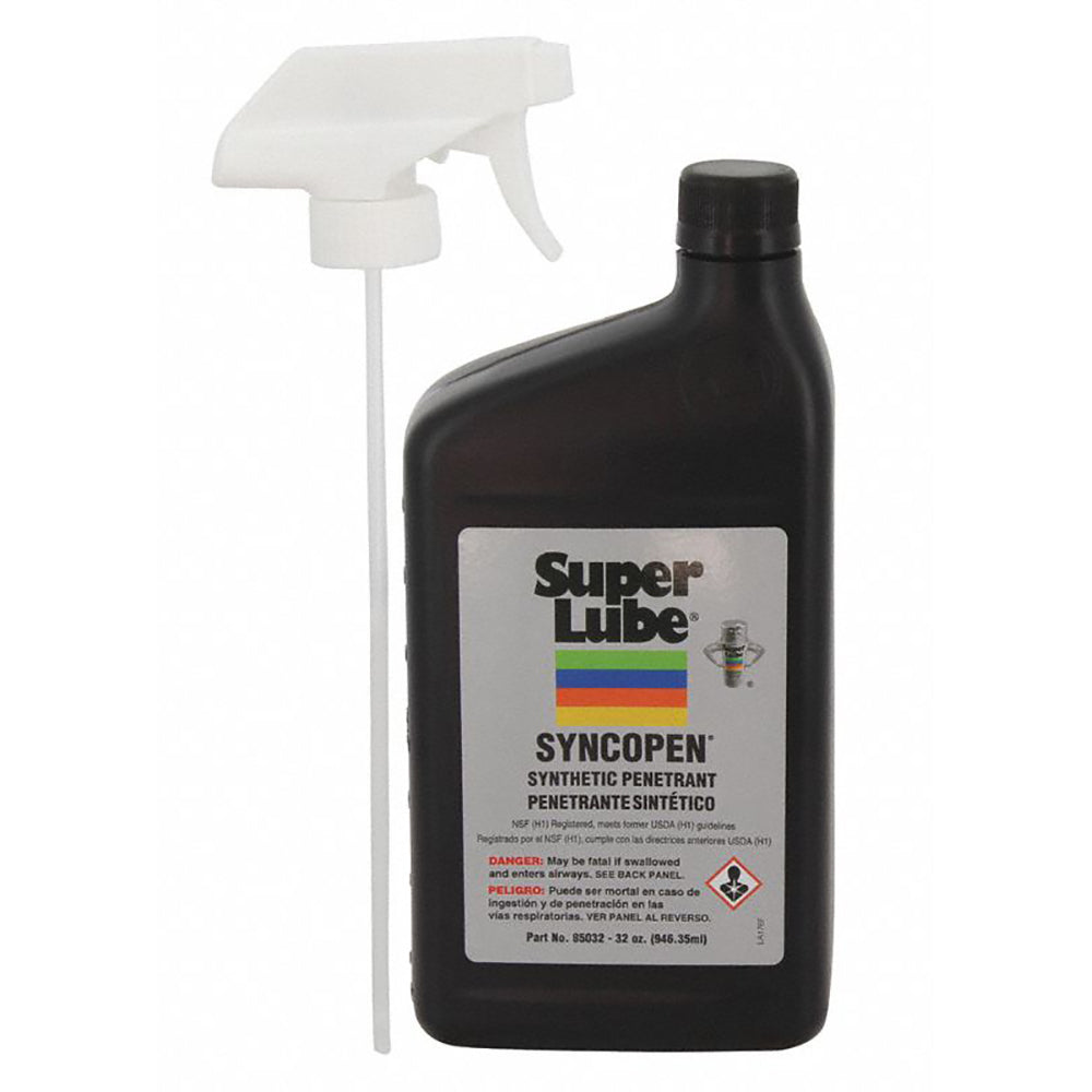 Lubricante sintético penetrante Super Lube Syncopen (no aerosol) - Pulverizador de gatillo de 1 cuarto de galón