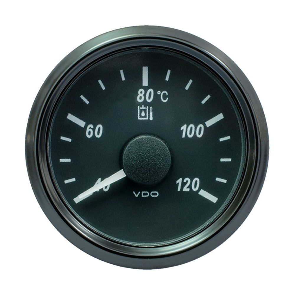 Indicador de temperatura de aceite hidráulico VDO SingleViu de 52 mm (2-1/16") - 120 °C - 291-22 ohmios