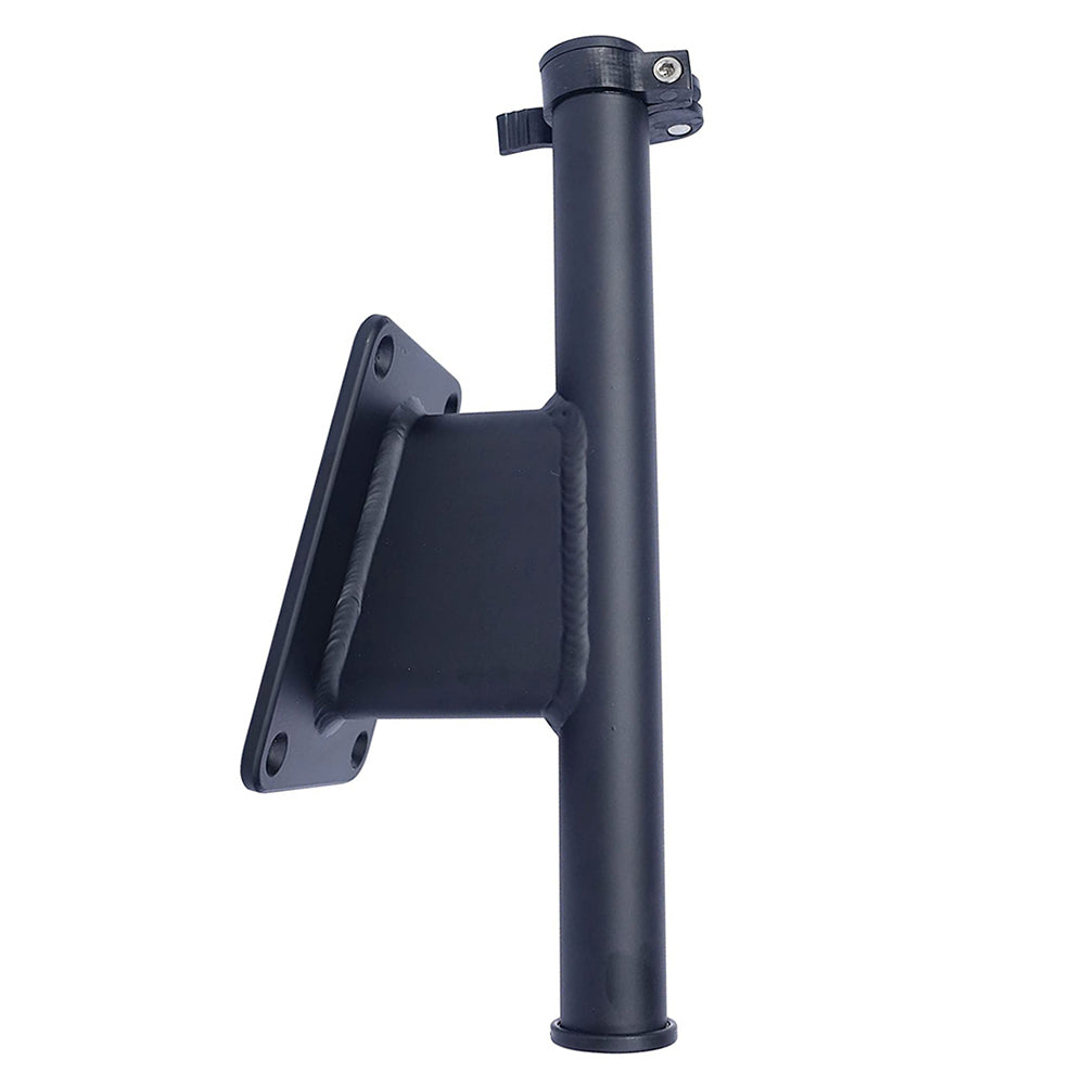 Soporte de montaje en espejo de popa Panther de 5" con retroceso - Negro - Recubrimiento en polvo
