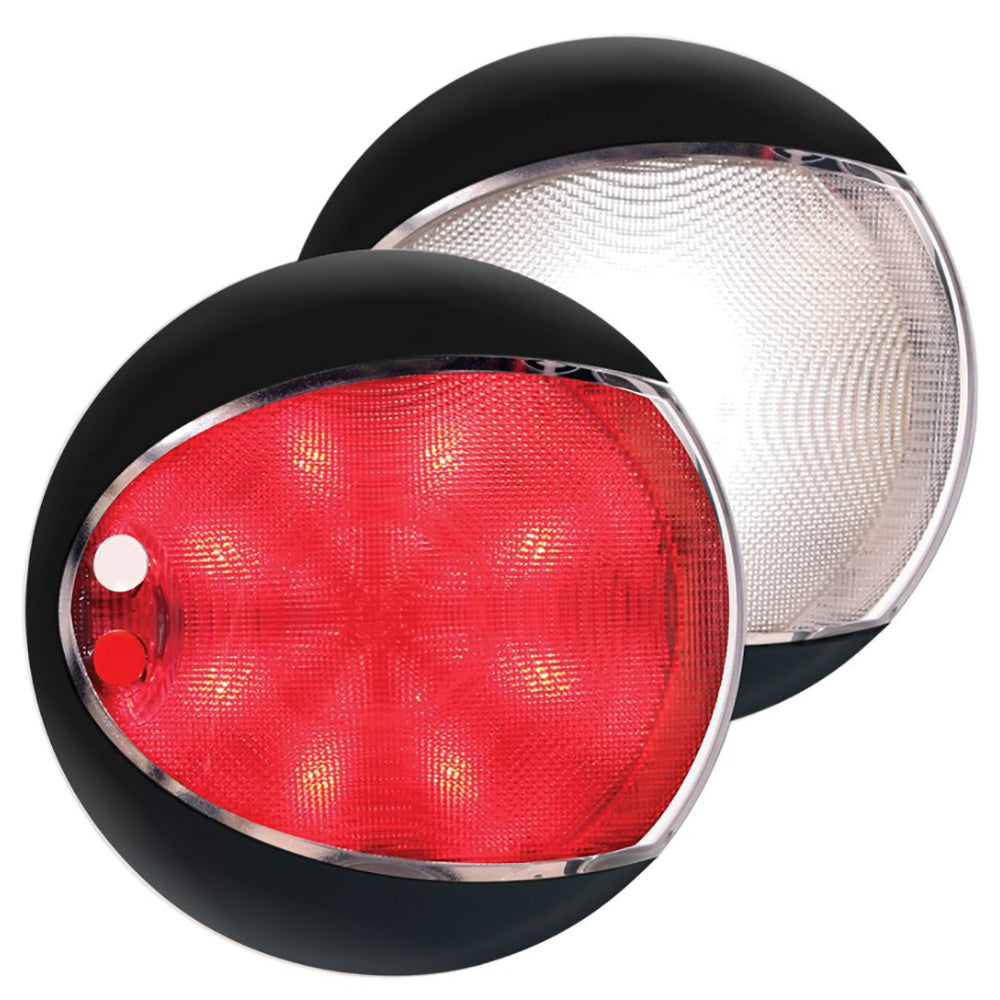 Hella Marine EuroLED 130 Touch - Blanco/Rojo - Marco negro