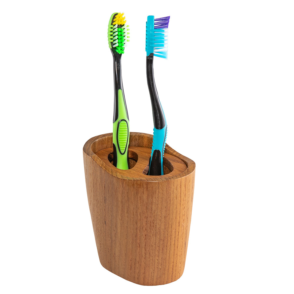 Portacepillos de dientes ovalado Whitecap (aceitado) - Teca